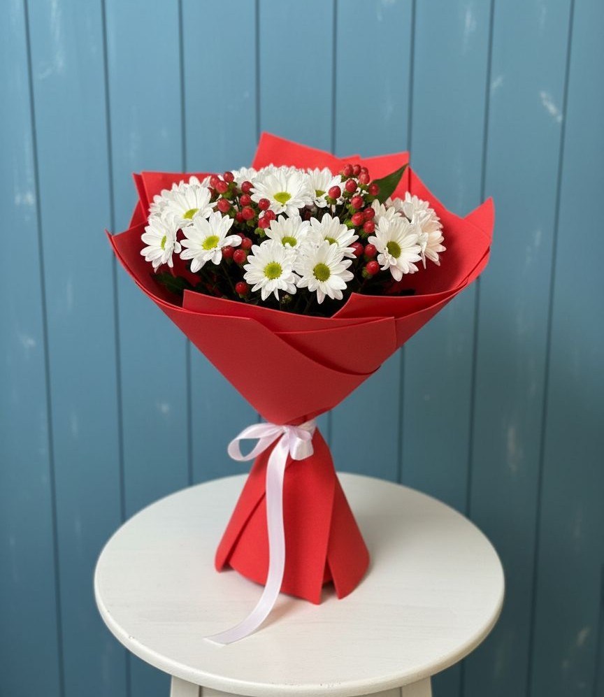 Букет цветов из: Хризантемы в Новомышастовской