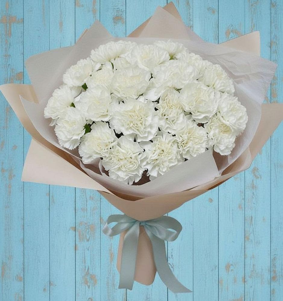 Букет цветов из: Гвоздики в Новомышастовской