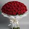 Букет 101 Красная роза Блэк Мэджик в Новомышастовской