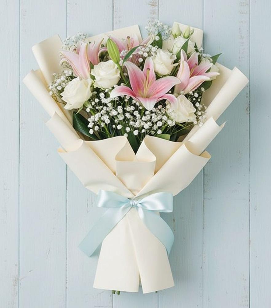 Букет цветов из: Лилии в Новомышастовской