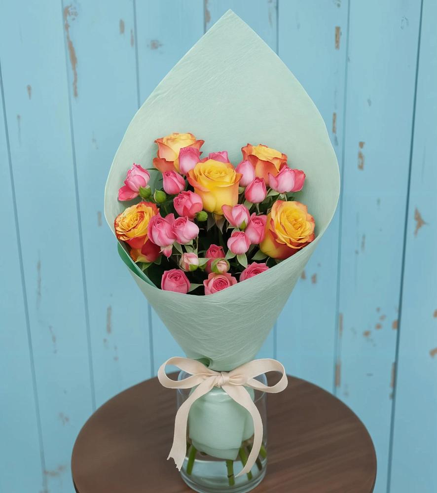 Букет цветов из: Розы в Новомышастовской