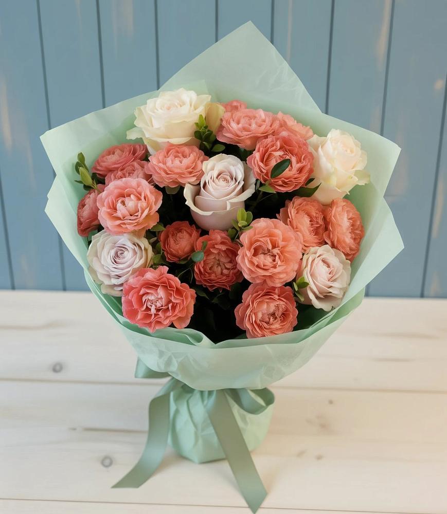 Букет цветов из: Розы в Новомышастовской