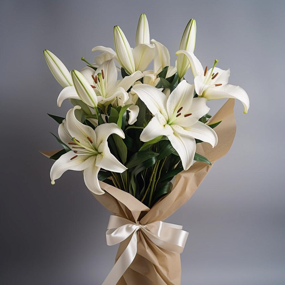 Букет цветов из: Лилии в Новомышастовской