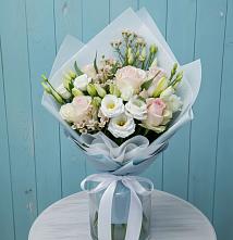 Букет цветов из:  Розы и Лизиантусы #REPLACE_PRED# Новомышастовской