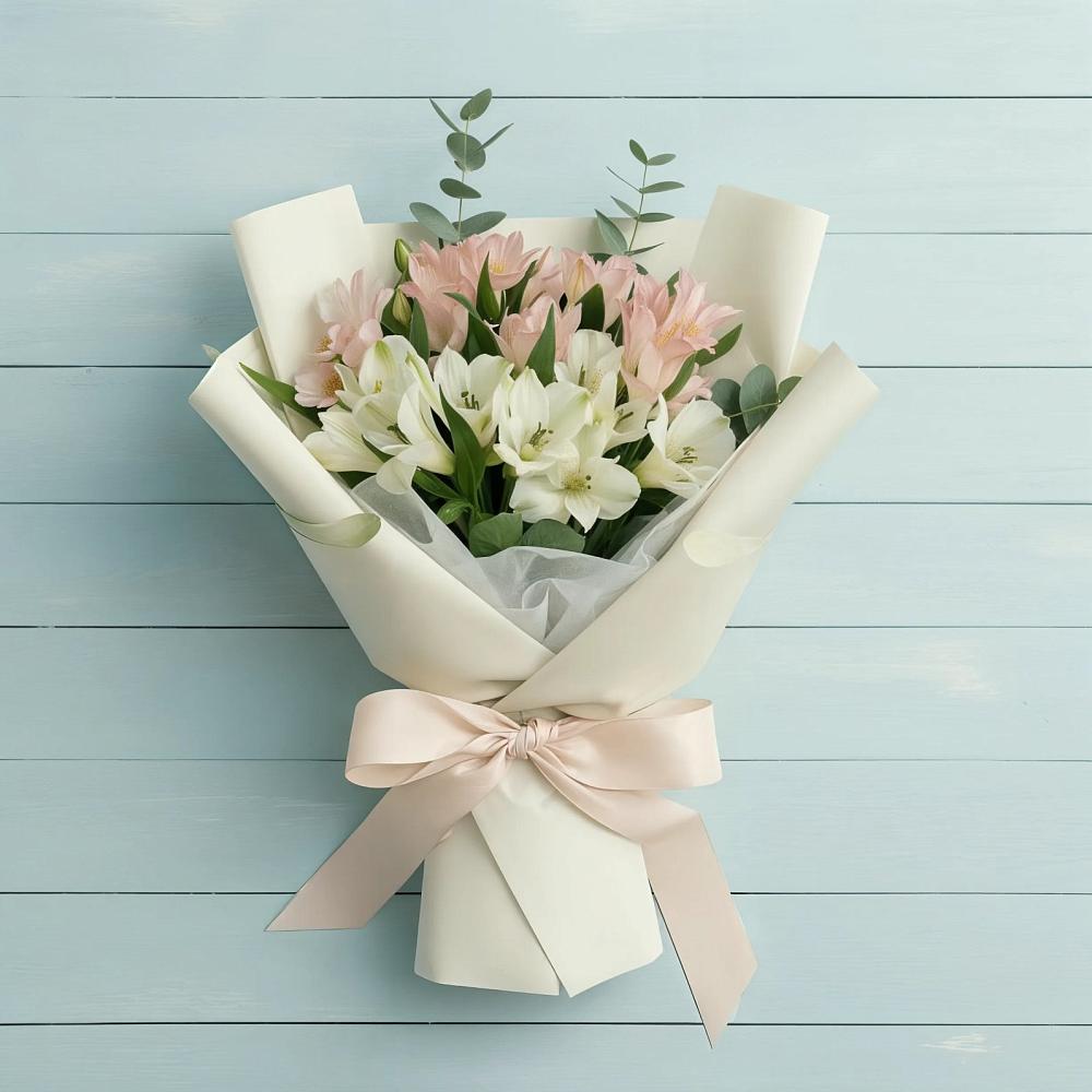 Букет цветов из: Альстромерии в Новомышастовской