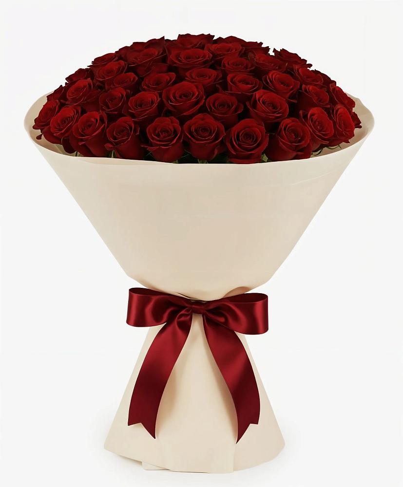 Букет 101 Бордовая роза Блэк Бакарра в Новомышастовской