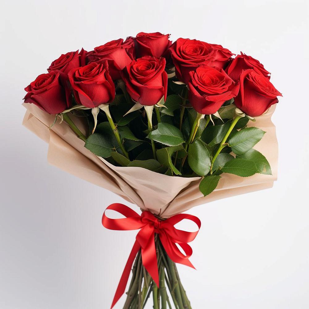 Букет 11 Красных роз Эдлесс Лав в Новомышастовской