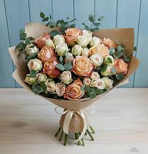 Букет цветов из:  Альстромерии и Розы в Новомышастовской
